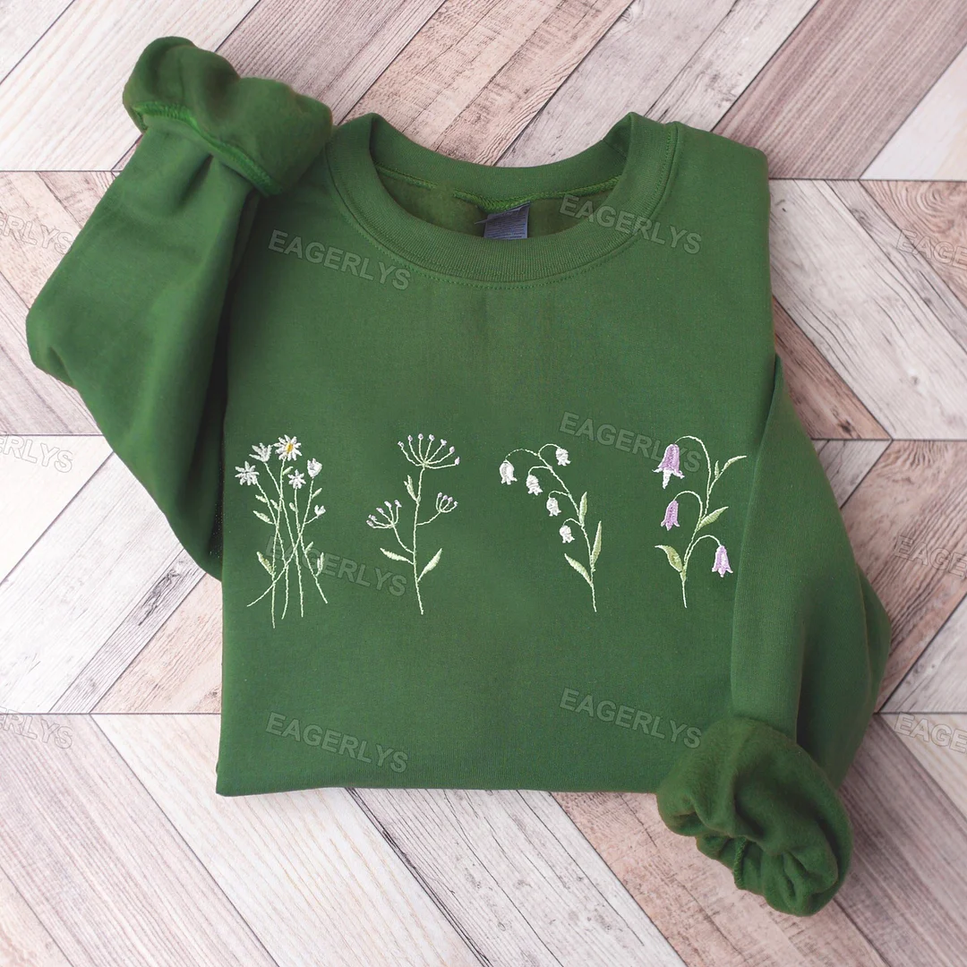 Eagerlys Floral embroidered sweatshirt Eagerlys