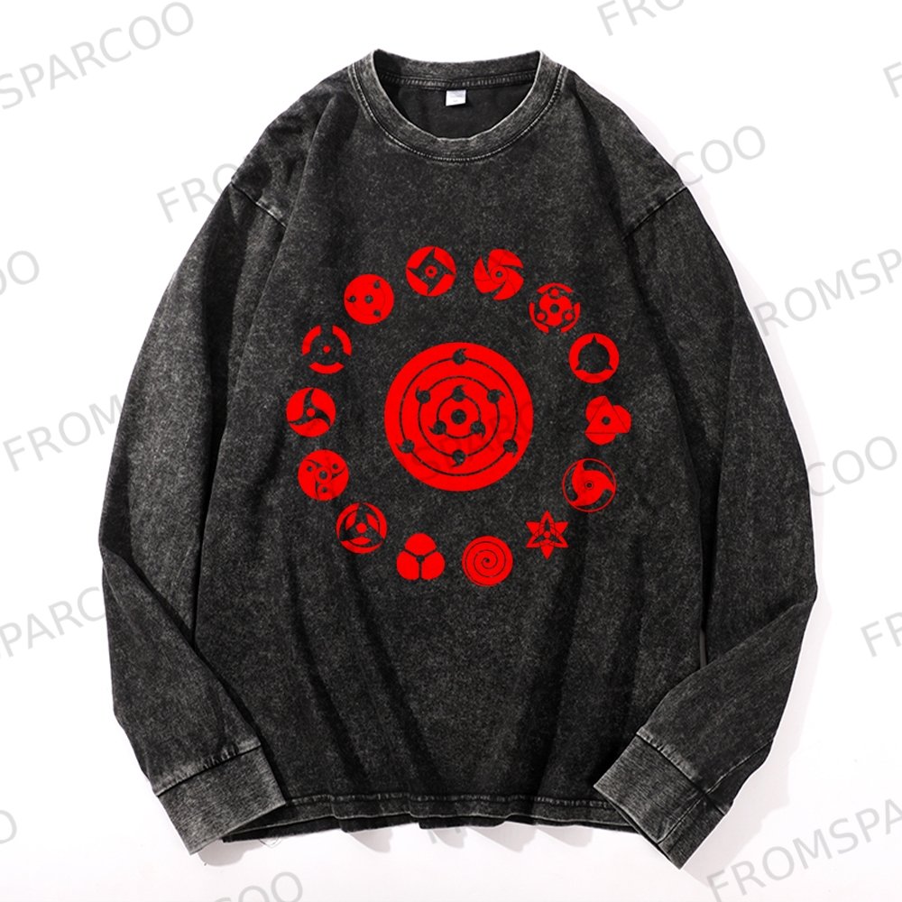 Unisex Oversized Anime Print Naruto Long Sleeves T-Shirt