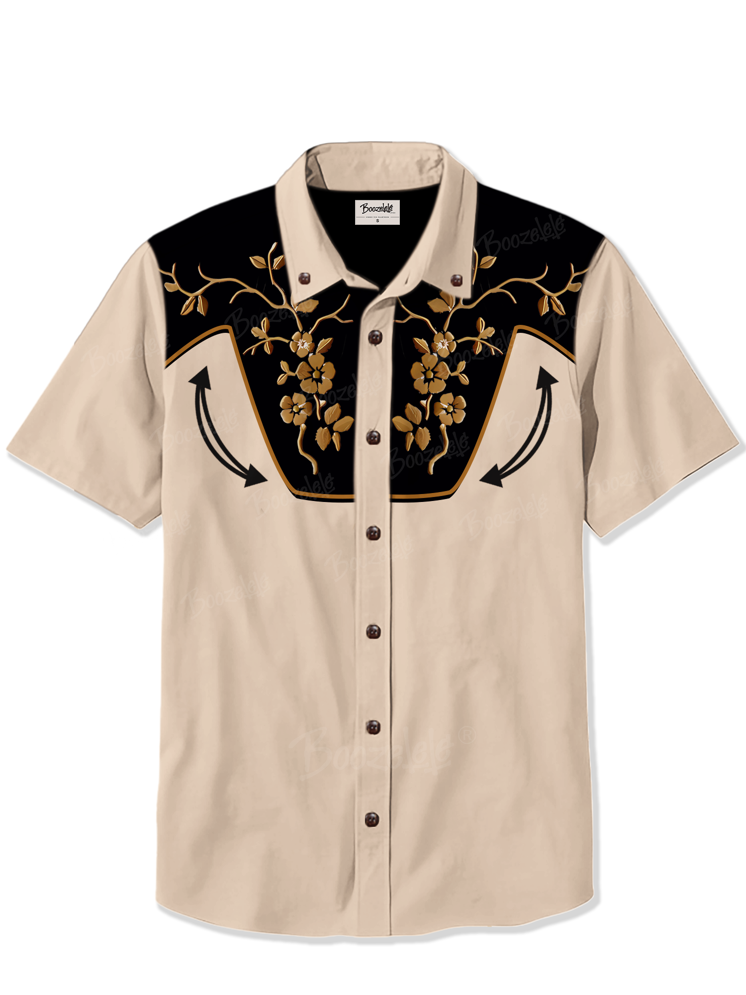 Retro Plum Blossom - 100% Cotton Shirt