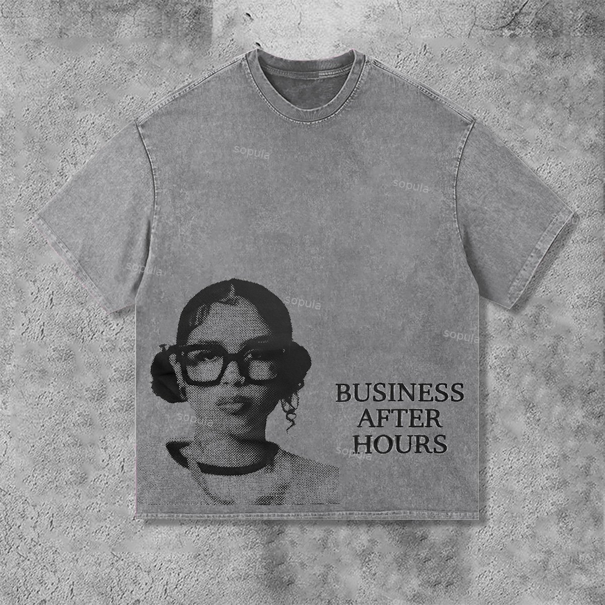 Sopula Street Business After Hours Keep Fashion Weird Graphic Washed T-Shirt