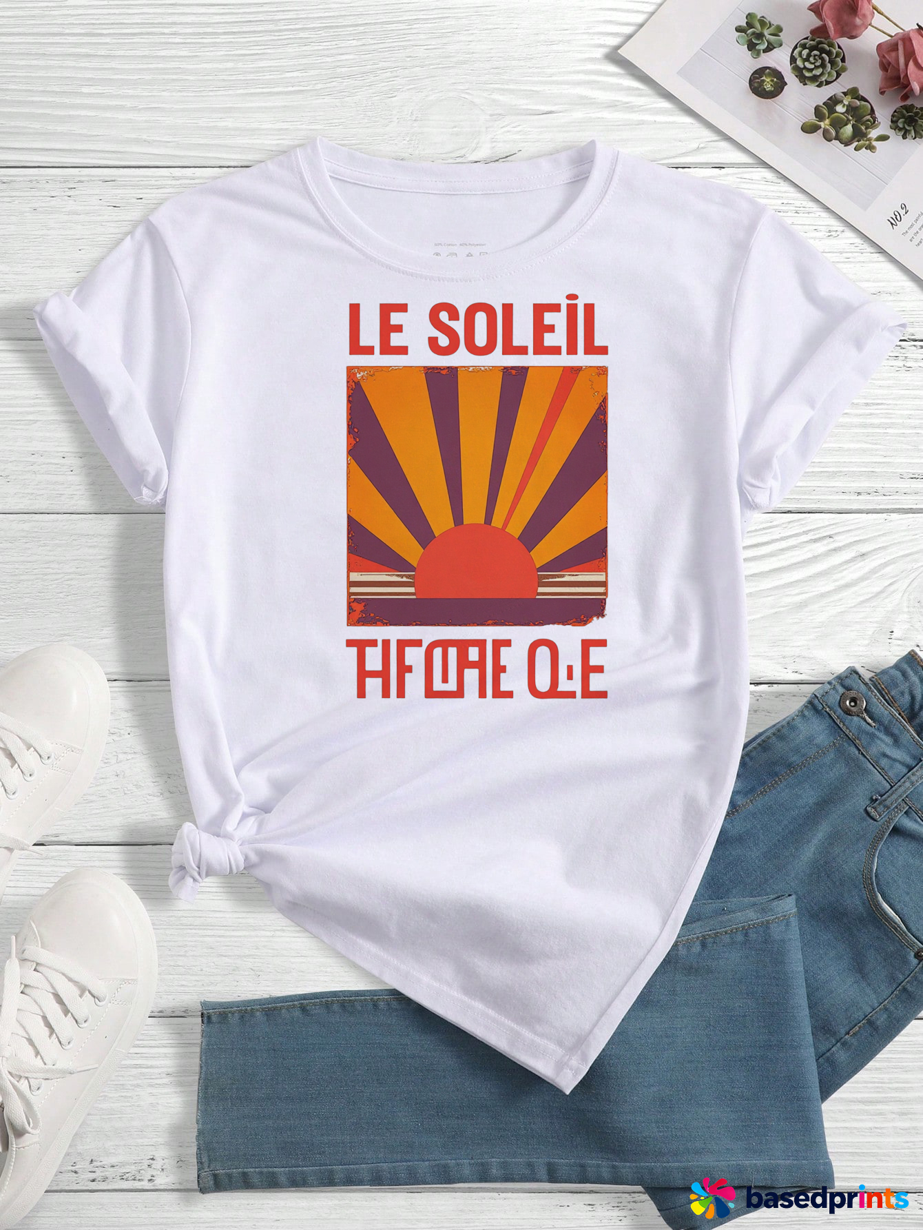 White Le Soleil T-Shirt Casual Wear