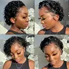 Black Short Hair Super Curly Bob Wig