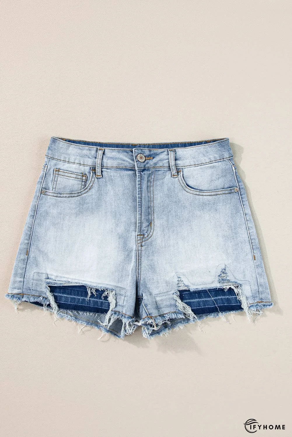 Vintage Washed Raw Edge Jean Shorts | IFYHOME