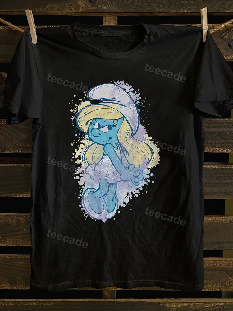 Teecade Teecade Smurfette Painting Smurfs Movie T-shirt