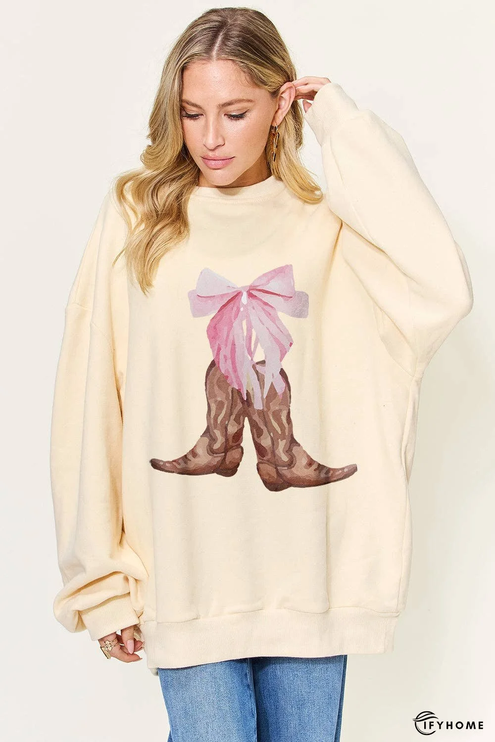 Simply Love Full Size Graphic Long Sleeve Sweatshirt | IFYHOME