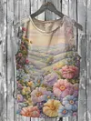 Unisex Floral Abstract Print T-Shirt