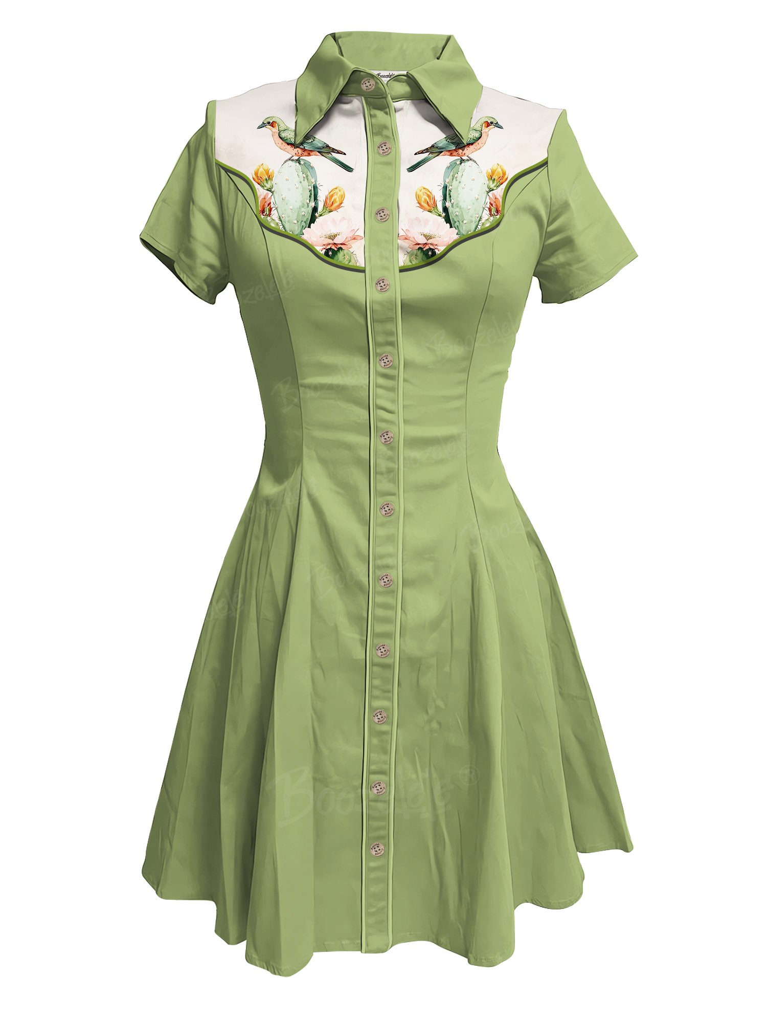 Bird And Flower - 100% Cotton Dress