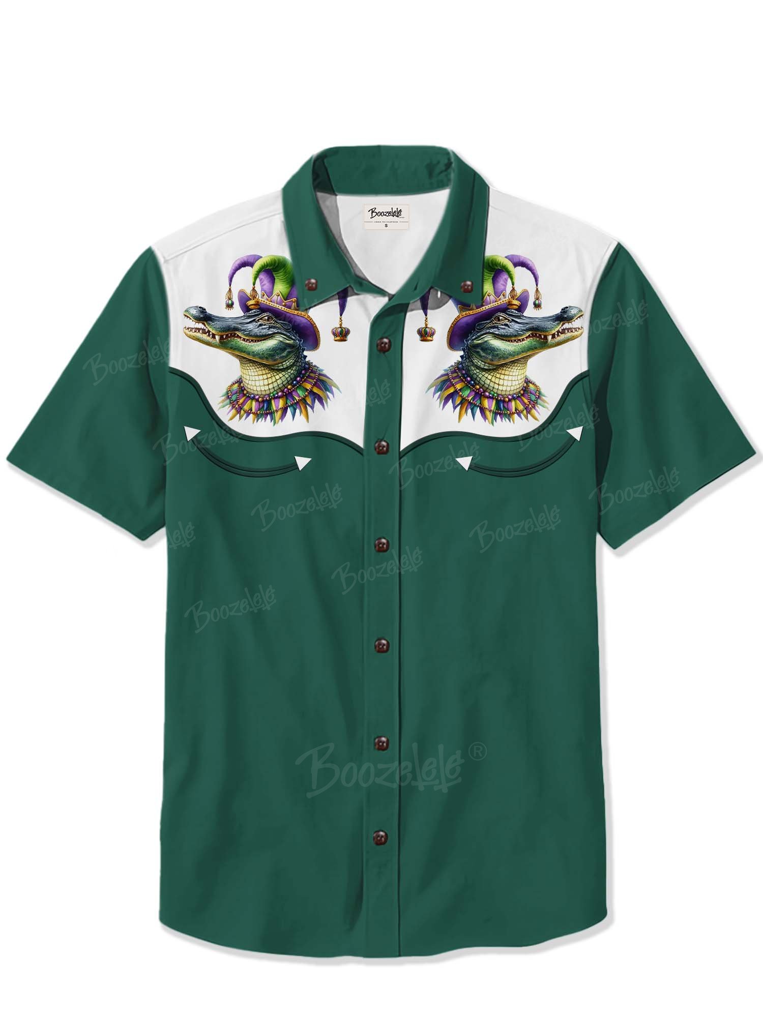 Mardi Gras Crocodiles - 100% Cotton Shirt