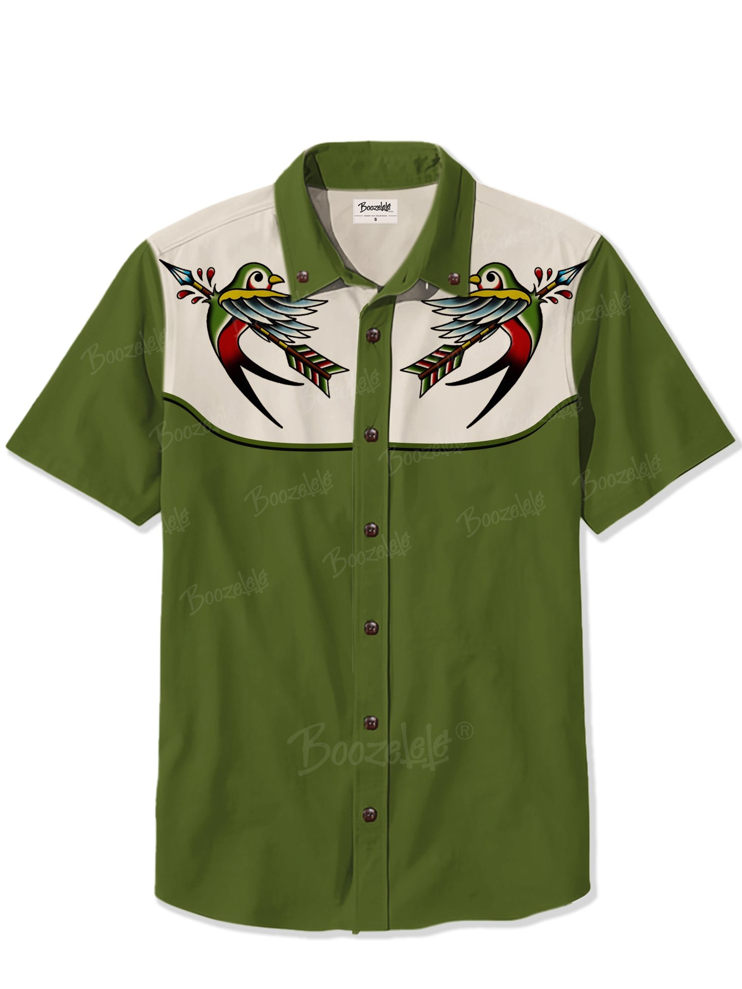 Retro Bird And Arrow - 100% Cotton Shirt