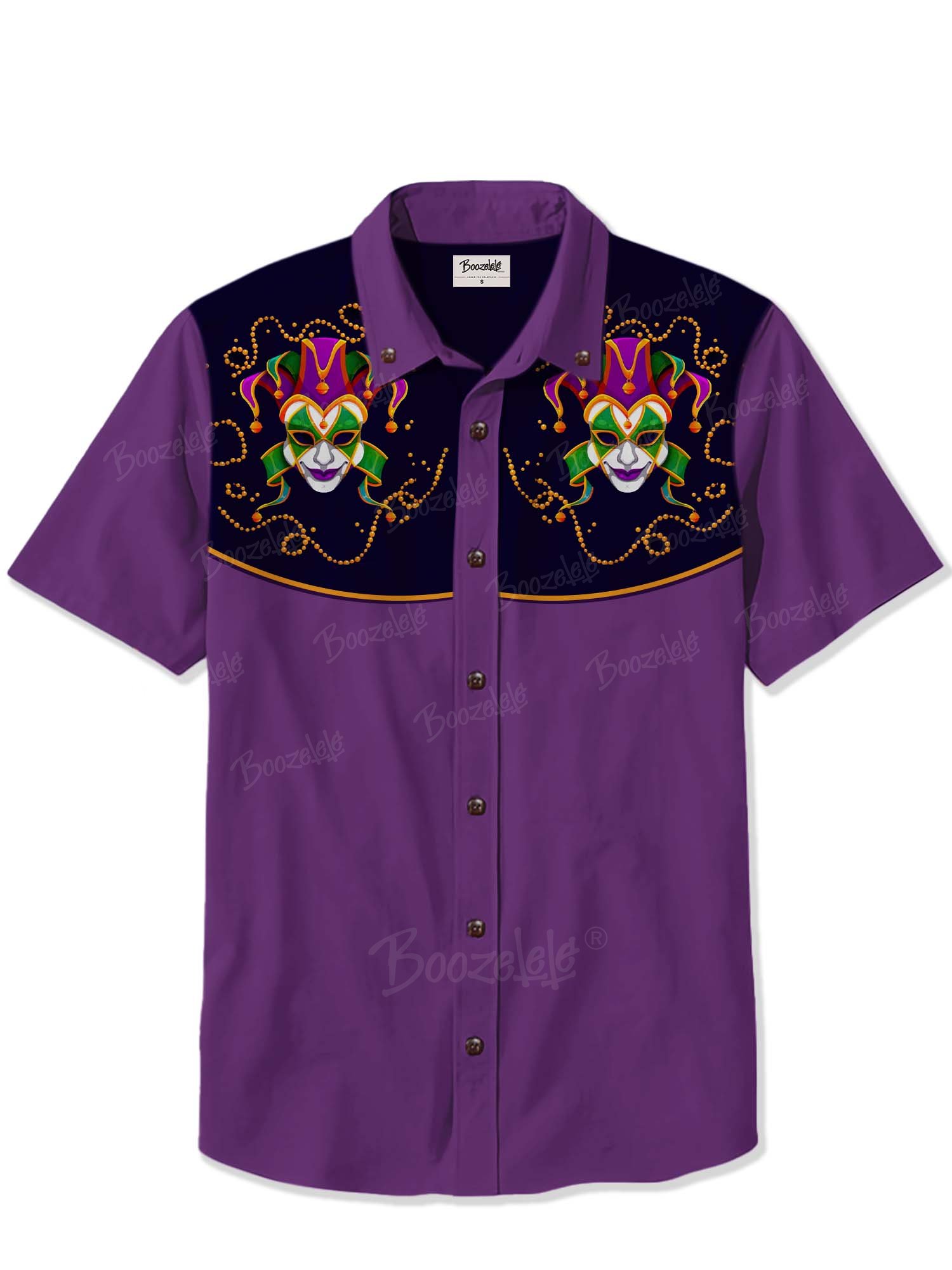 Mardi Gras Mask Clown - 100% Cotton Shirt
