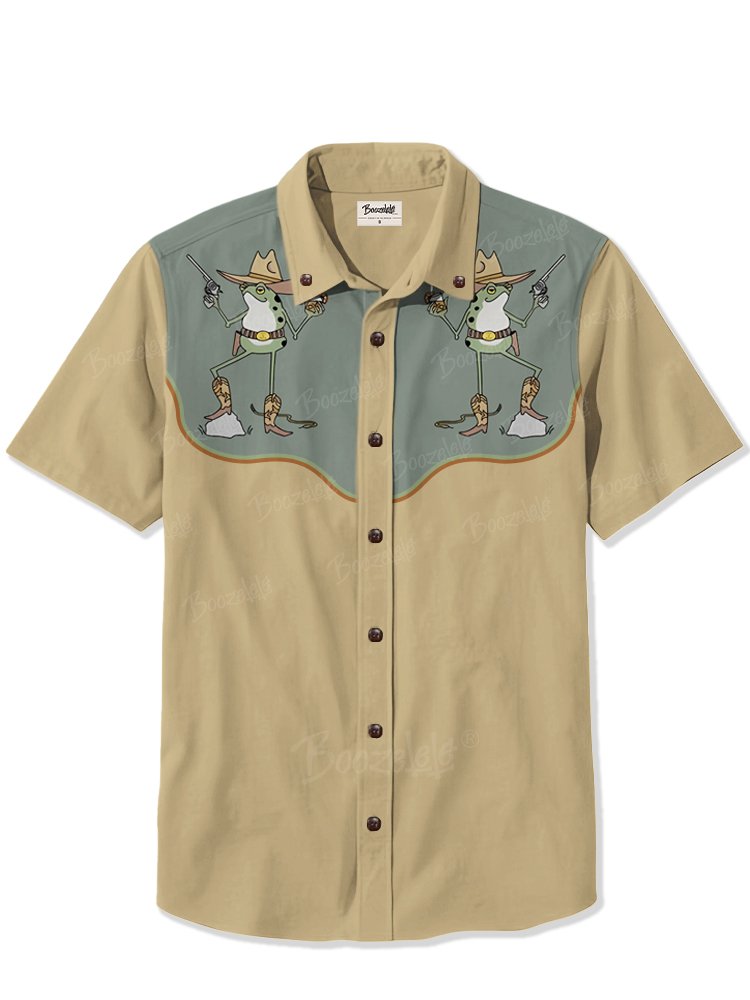 Cowboy Sharpshooter Frog - 100% Cotton Shirt