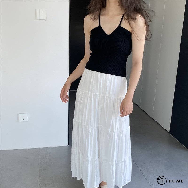 V-Neck Sleeveless Knit Tank Top For A Slim Fit | IFYHOME