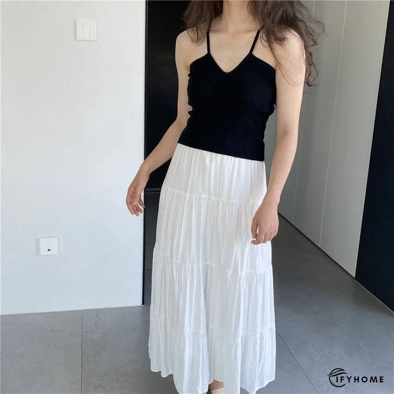 V-Neck Sleeveless Knit Tank Top For A Slim Fit | IFYHOME