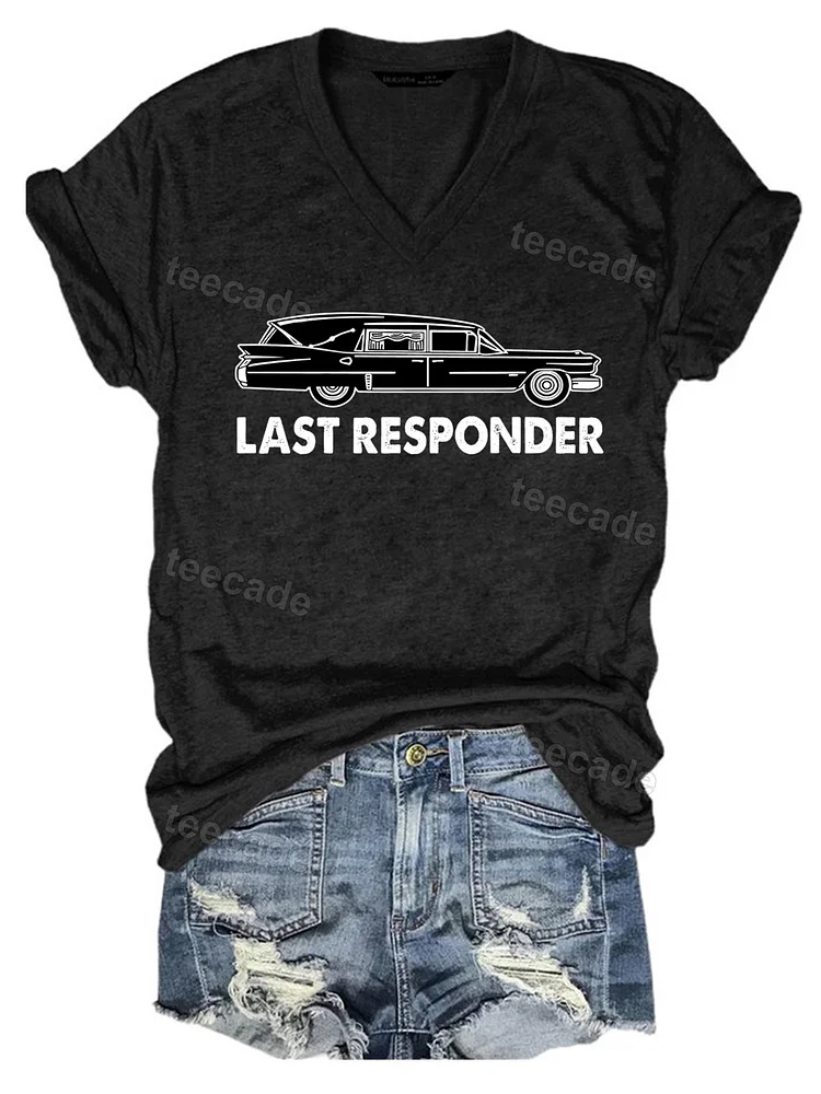 Teecade Teecade Last Responder V-neck T-shirt
