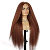 Glueless Brown Kinky straight 200% density brazilian wigs