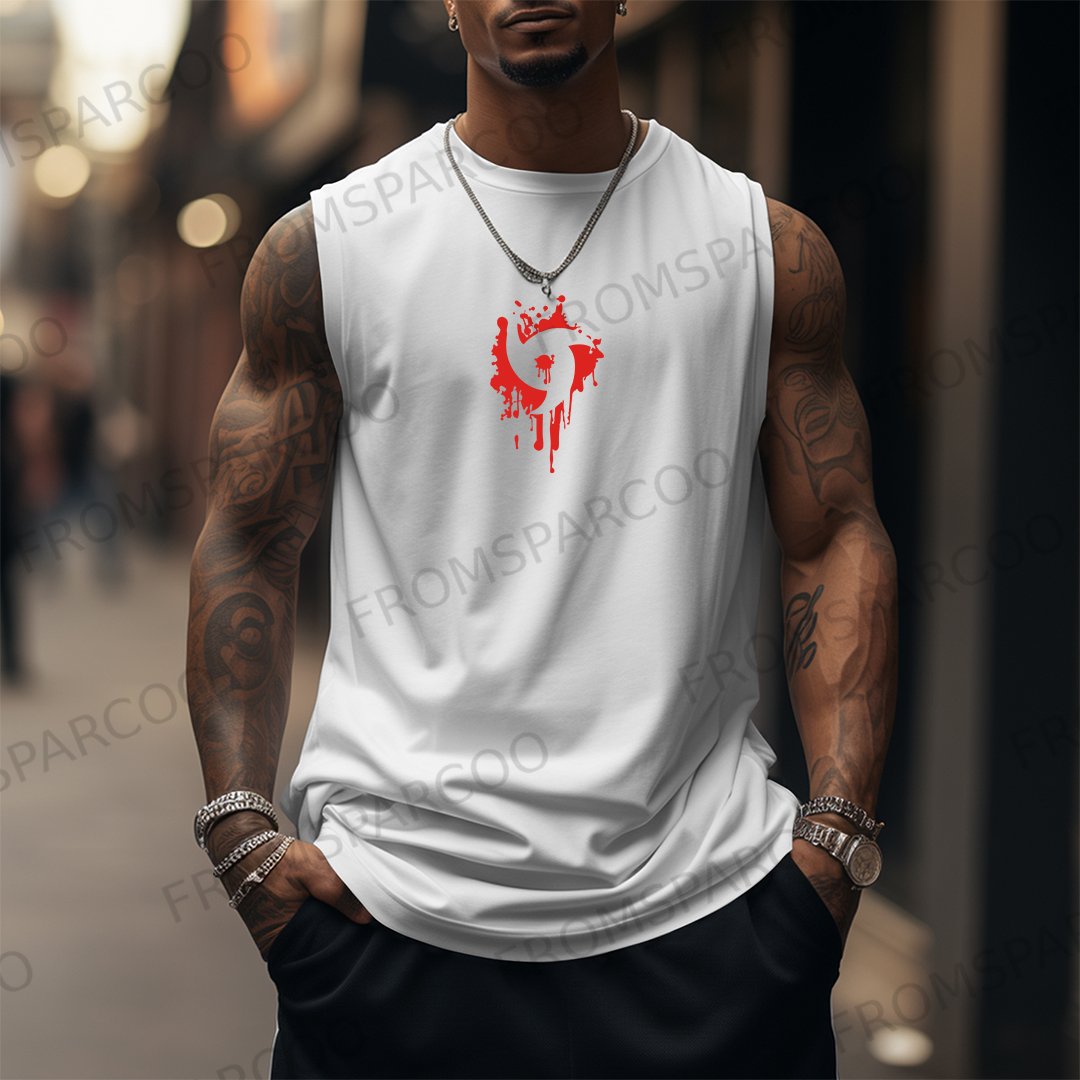 Men's Fitness Anime Personalized Printed Tank Top