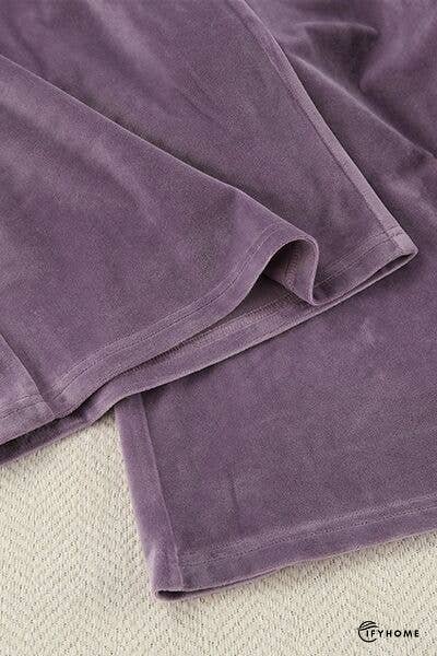 Buttery-Soft Round Neck Long Sleeve Top and Drawstring Pants Set | IFYHOME