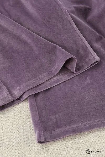 Buttery-Soft Round Neck Long Sleeve Top and Drawstring Pants Set | IFYHOME