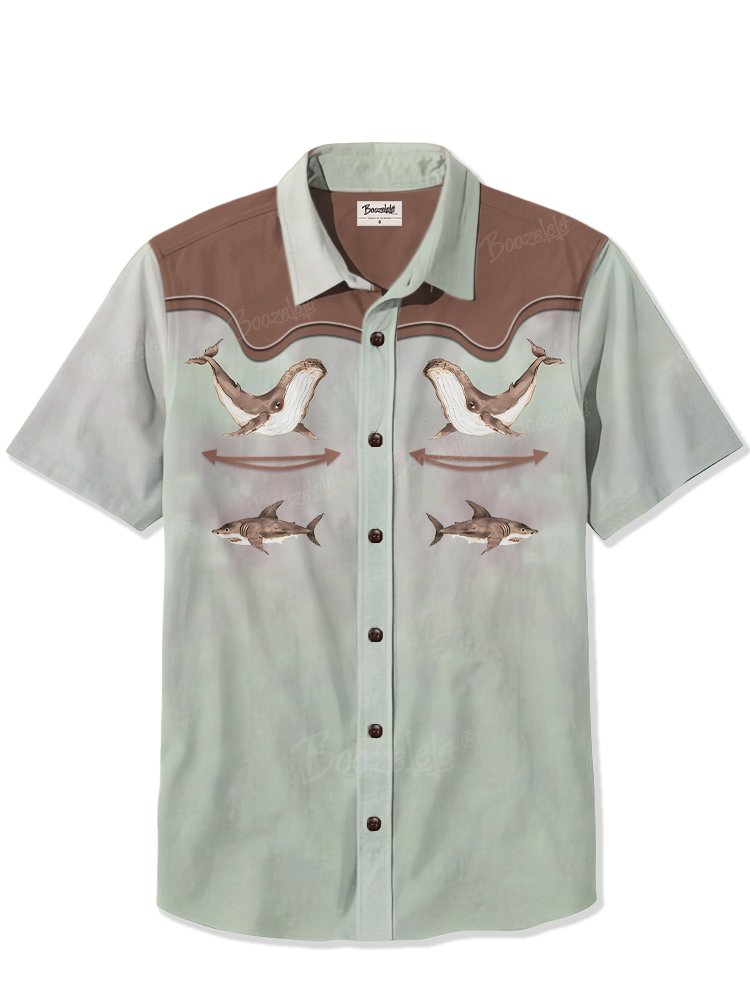 Whales And Sharks - 100% Cotton Shirt