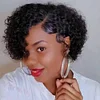 Glueless Pixie Cut Brazilian Short Curly Bob Wig