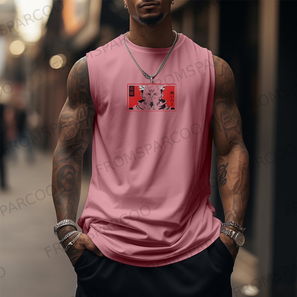 Casual loose popular anime villain printed Tank Top