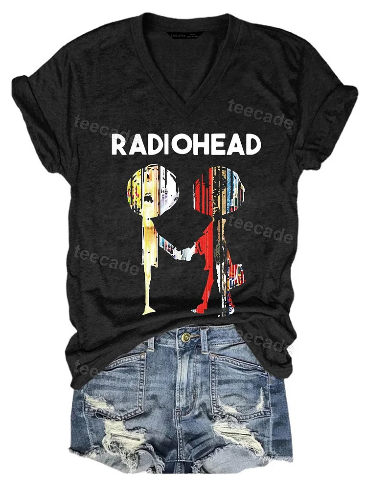 Teecade Teecade Radiohead V-neck T-shirt