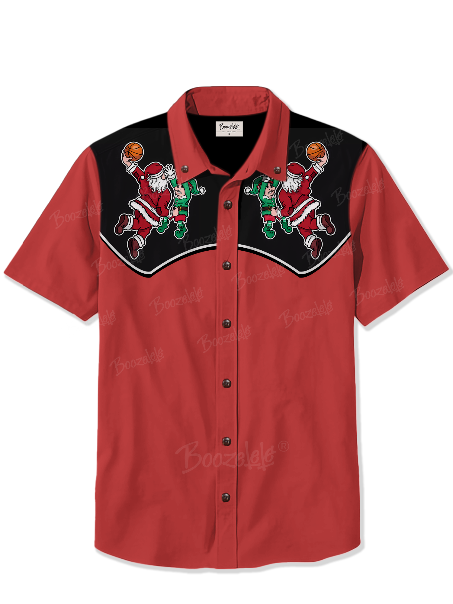 Santa Dunks On The Elf - 100% Cotton Shirt
