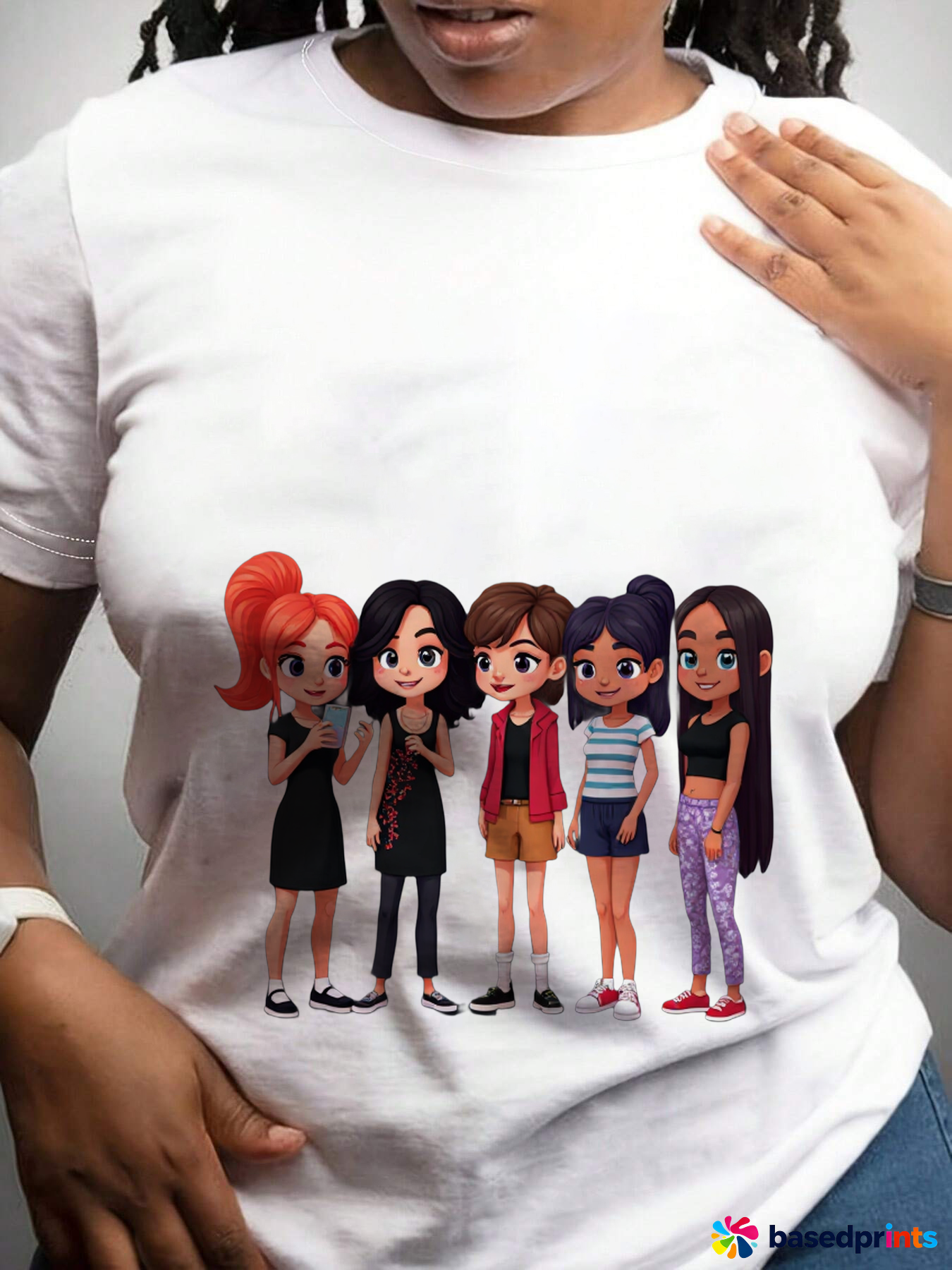 Custom Cartoon Characters T-Shirt Cotton Casual Wear