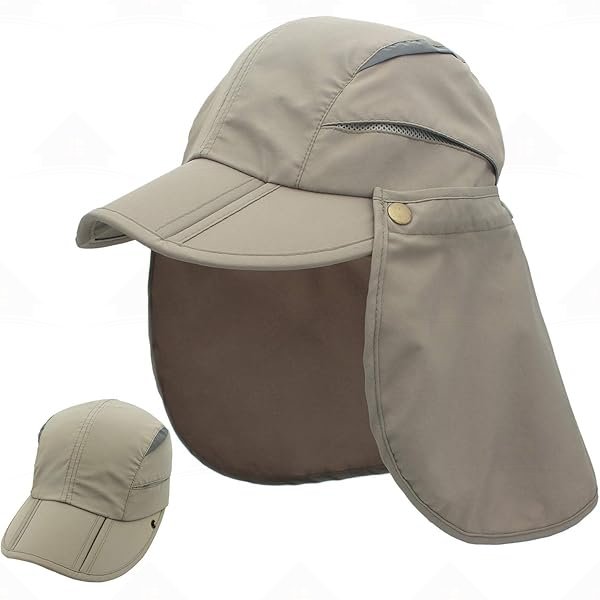 Home Prefer Boys UPF 50+ Sun Protection Cap Quick Dry Baseball Hat Boys Sun Hat Fishing Hat with Neck Flap