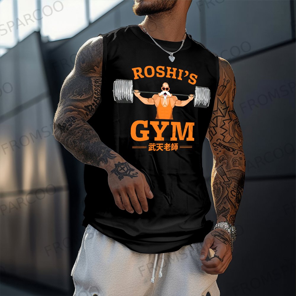 Men's Casual Dragon Ball Anime Printed Fitness Tank Top