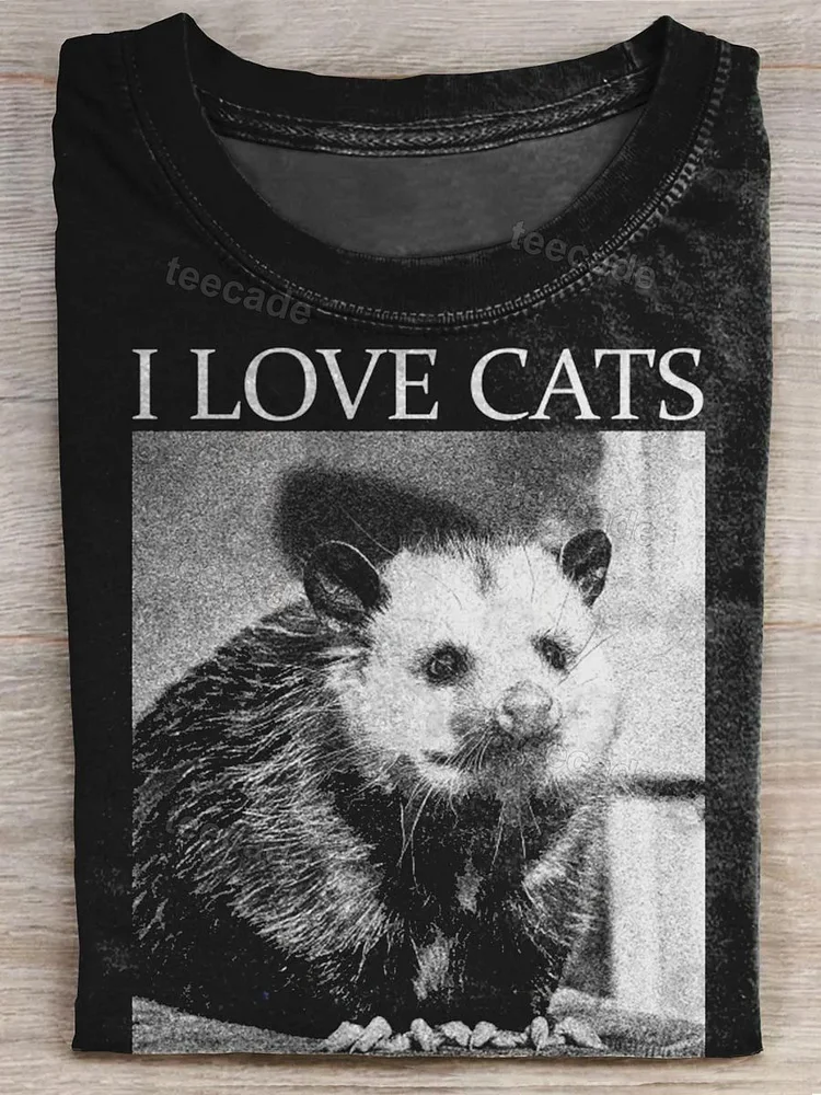 Teecade Teecade I Love Cats T-shirt