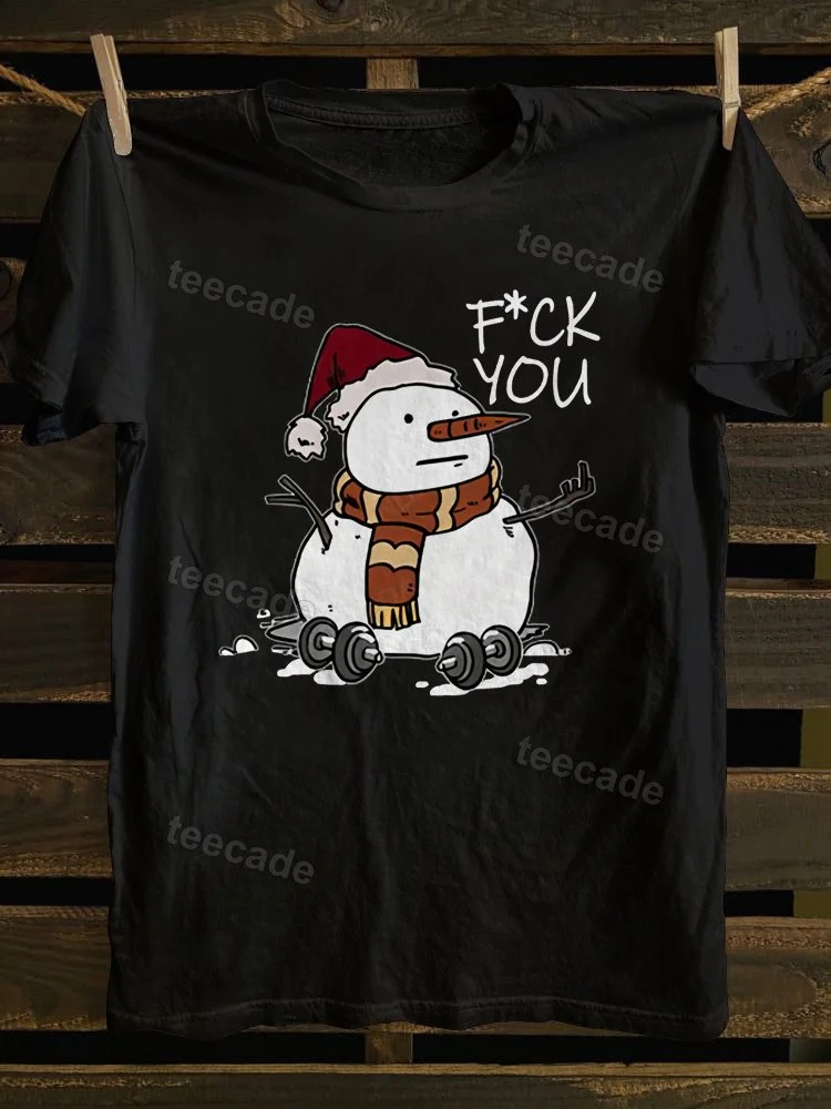 Teecade Teecade Fuck You Snowman T-shirt