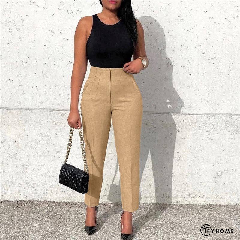 Solid Color Fashion High Waist Casual Pants | IFYHOME