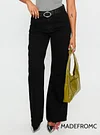 Defender Mid Rise Wide Leg Jeans Black