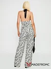 Paltrow Mid Rise Wide Leg Cargo Jeans Zebra