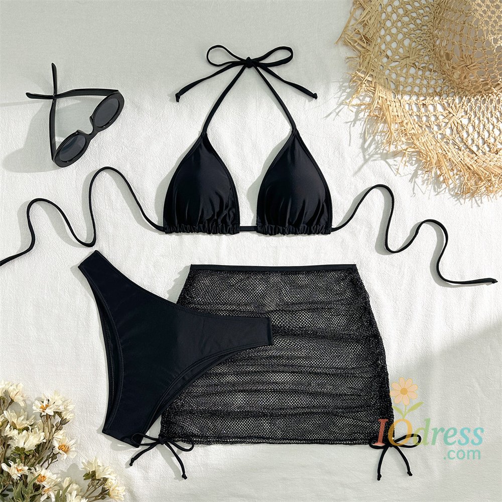 IO Dress Sexy Pink Bikini Extrem String Backless Swimwear Mesh Skirt Women Push Up Swimsuit Black Y2K Thong Bikinis Beach Vacation Outfit