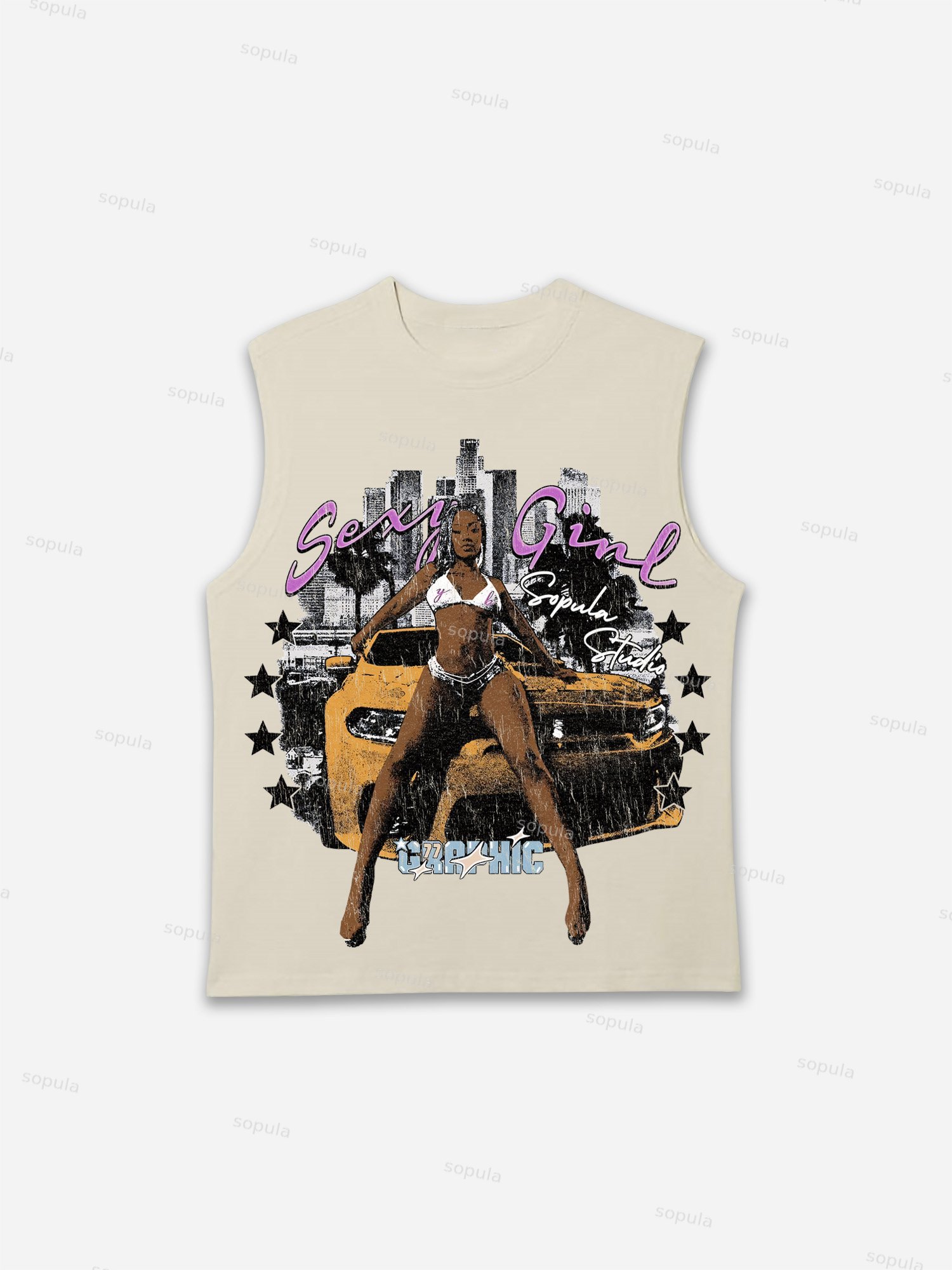 Vintage Sexy & Speed Y2k Graphics Tank Top
