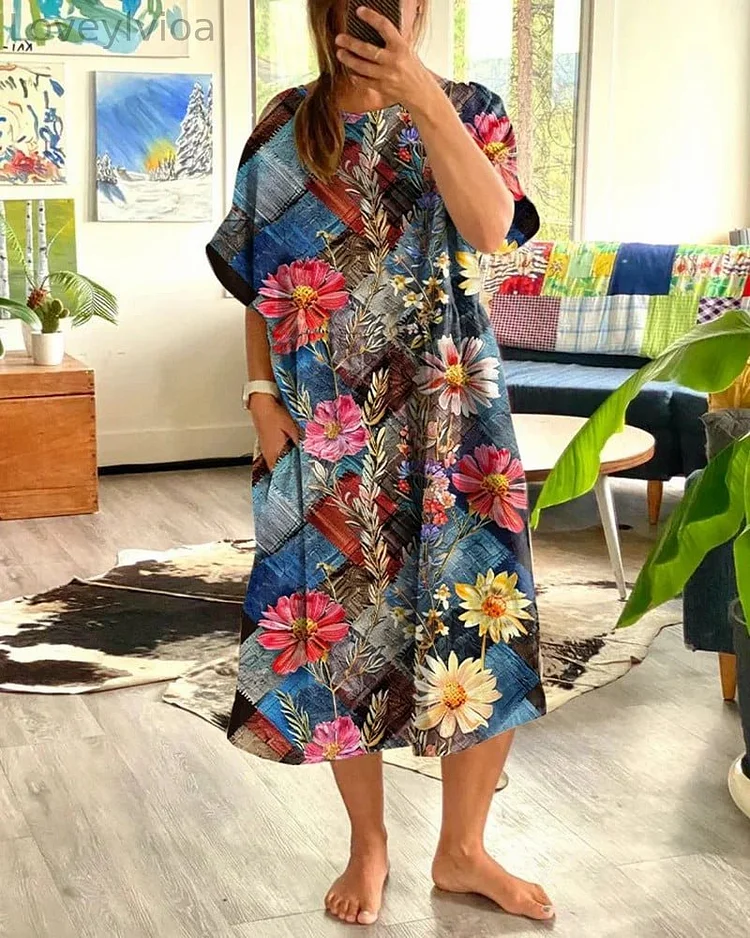 Women's Casual Resort Style Flowing Dress