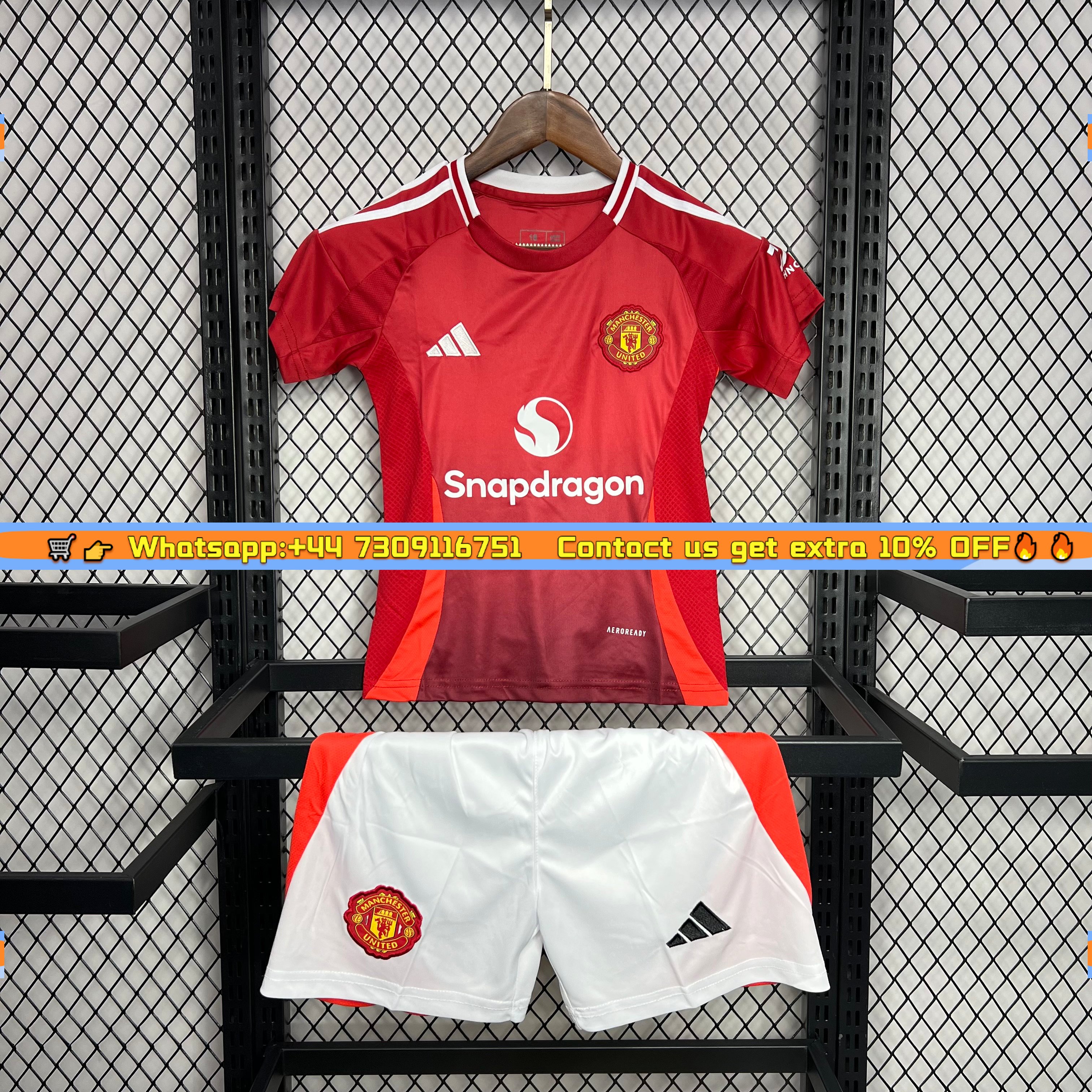 Manchester United 24-25 Home Stadium Kids Kit