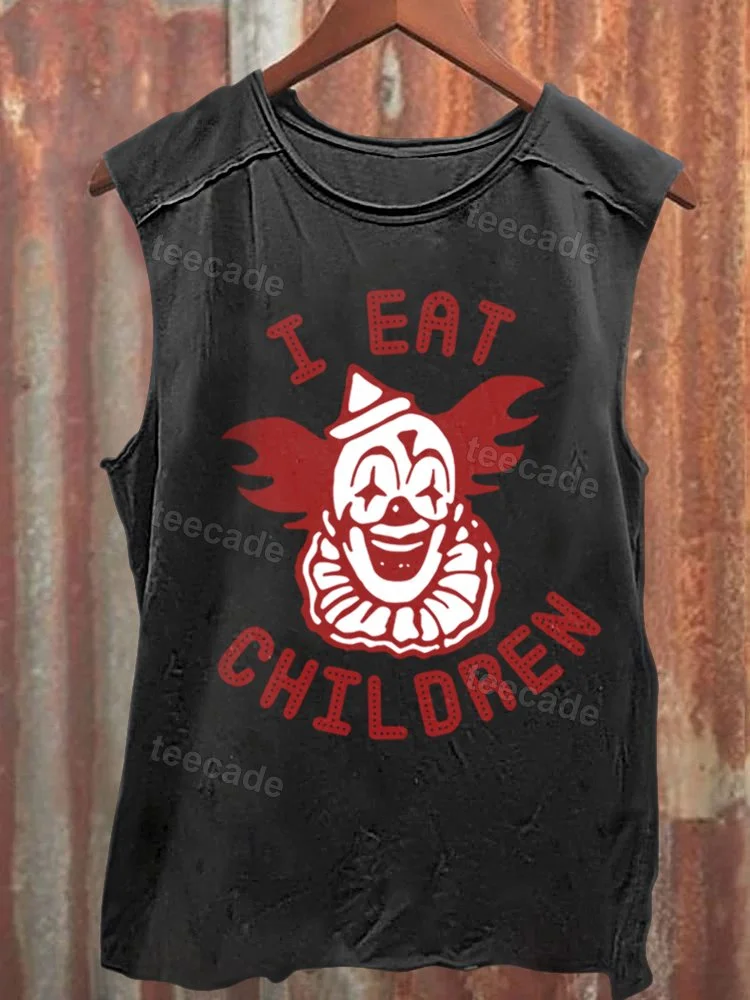 Teecade Teecade Scary Clown Tank Top