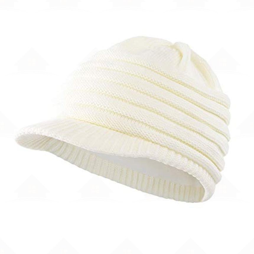 Home Prefer Kids Boys Winter Hat Cable Knitted Hat Fleece Lined Newsboy Cap 3-7 Years