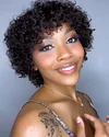 Lovely Glueless Short Afro Kinky Curly Wigs for Black Women