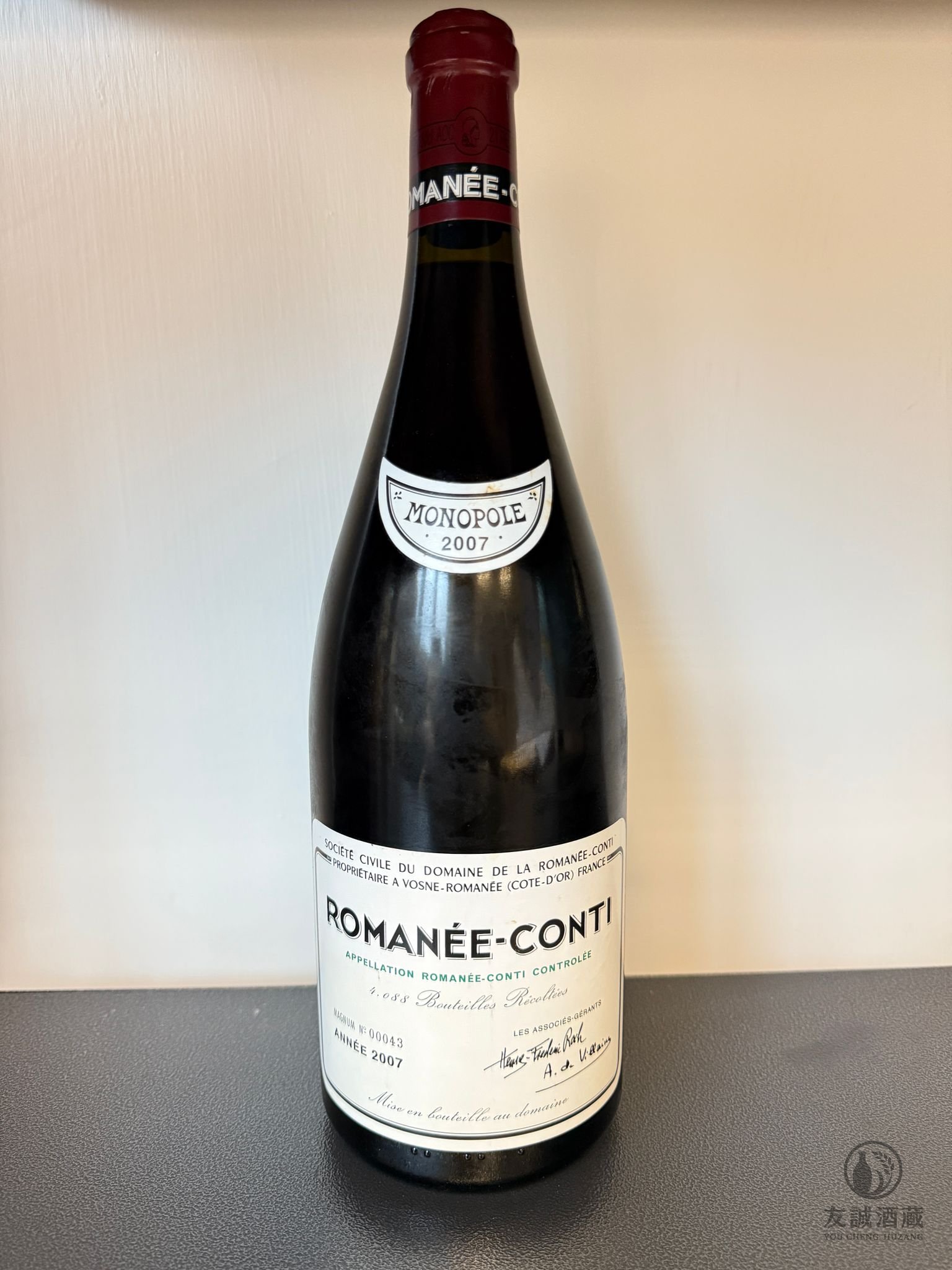 【D0932】康帝 Roman&eacute;e-Conti｜1.5L大瓶裝｜酒帽瑕疵｜收藏家機遇價 &yen;268,000 友誠酒藏
