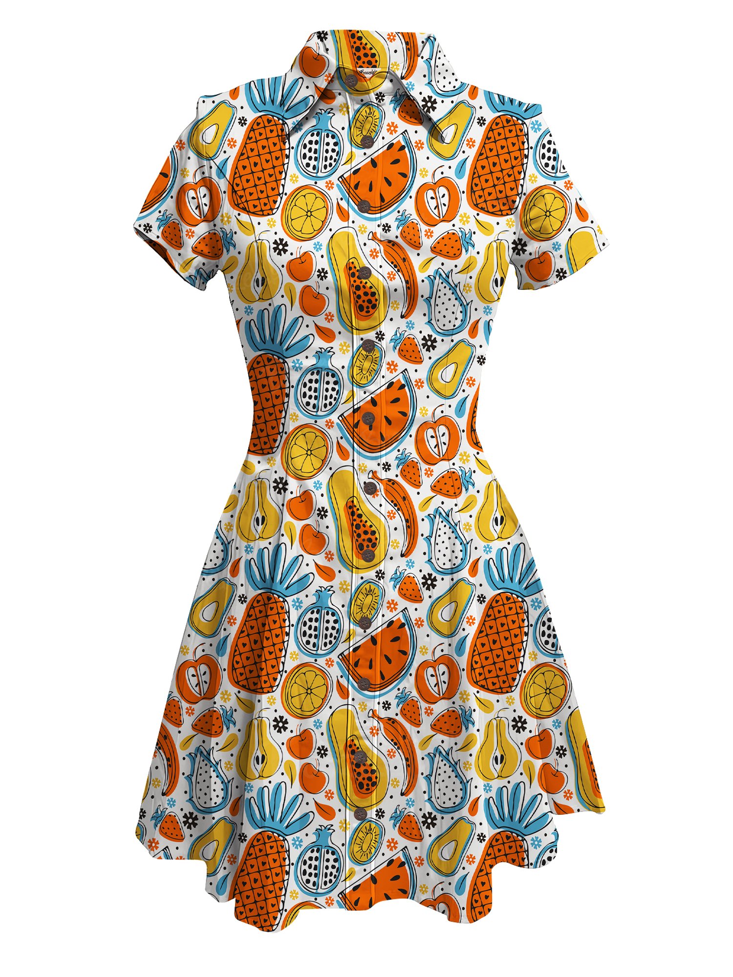 【Aqua Bubble Designs X Boozelele】Tropical Fruits - 100% Cotton Dress