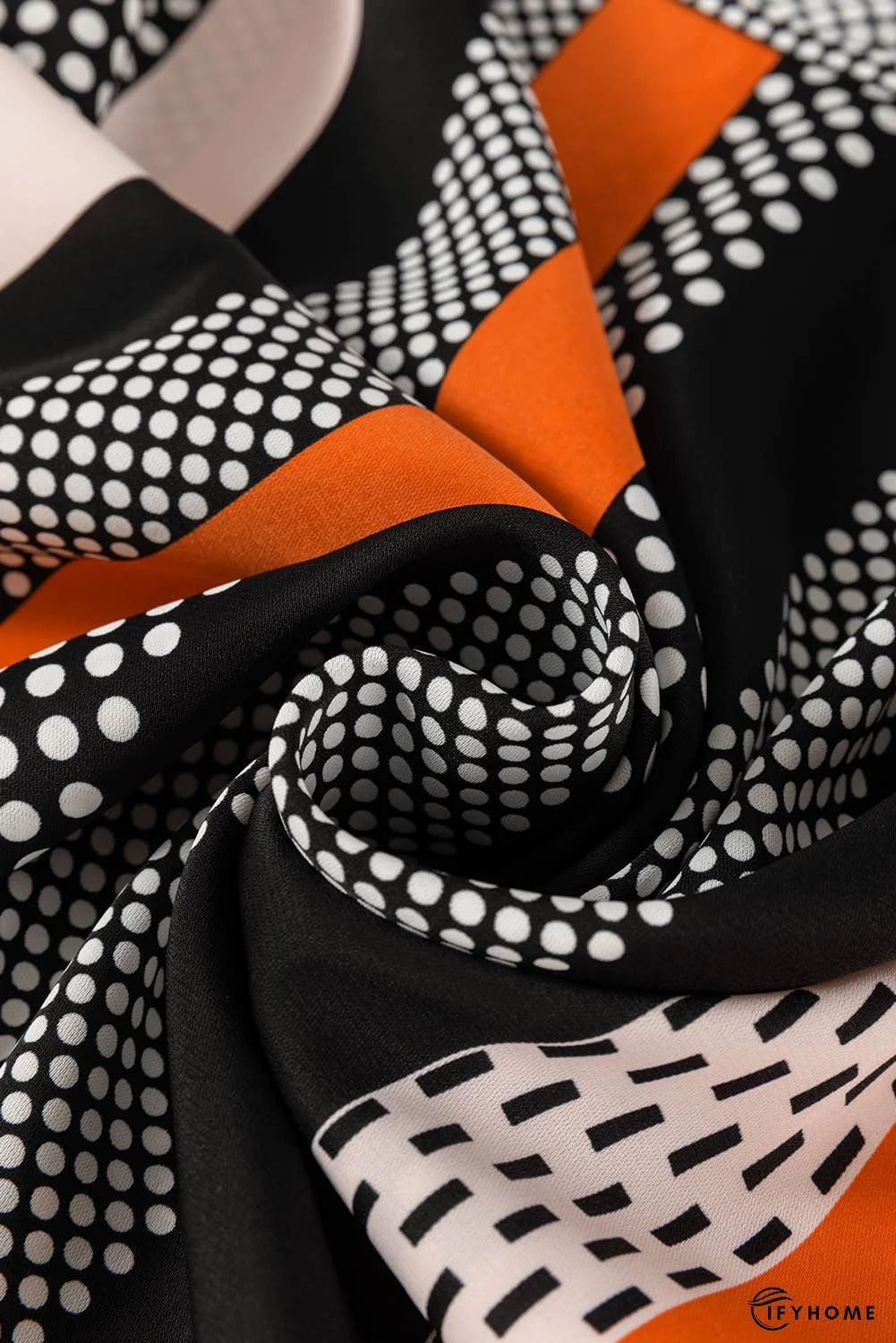 Polka Dot Vertical Striped Printed Puff Sleeve Blouse | IFYHOME