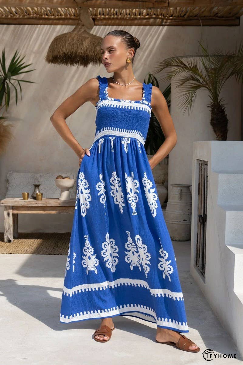 Boho Floral Spaghetti Strap Beach Vacation Dress | IFYHOME