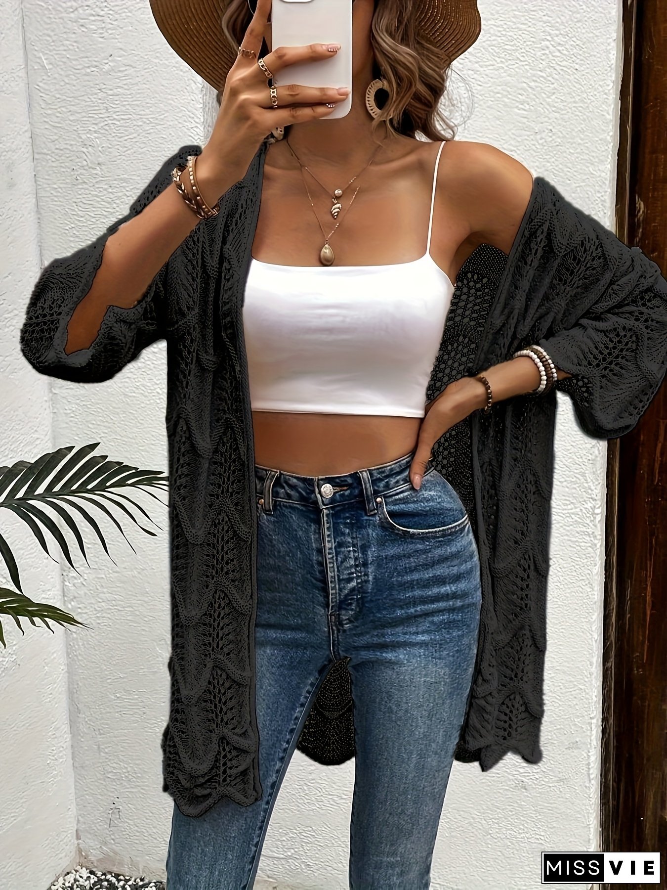 Women's Elegant Open Front Cardigan Sweater - Lightweight Sweater For Spring/Fall/Summer, Chic Office To Party Outfits - Open Front Closure, Everyday & Formal Events - Women's Clothing, Fall Wardrobe, Openfront Design, Delicate Texture, Versatile Top