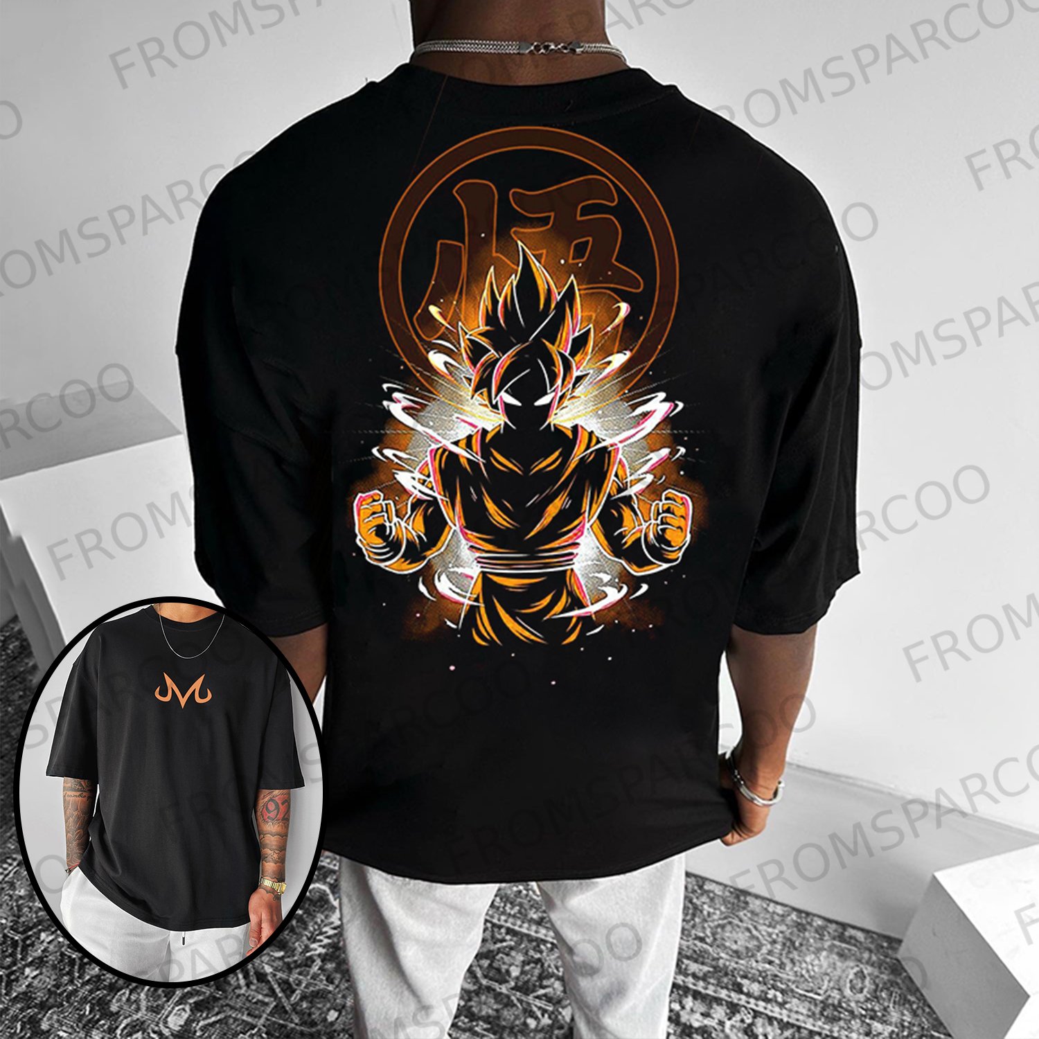 Men's Casual Cartoon Printed Loose T-shirt
