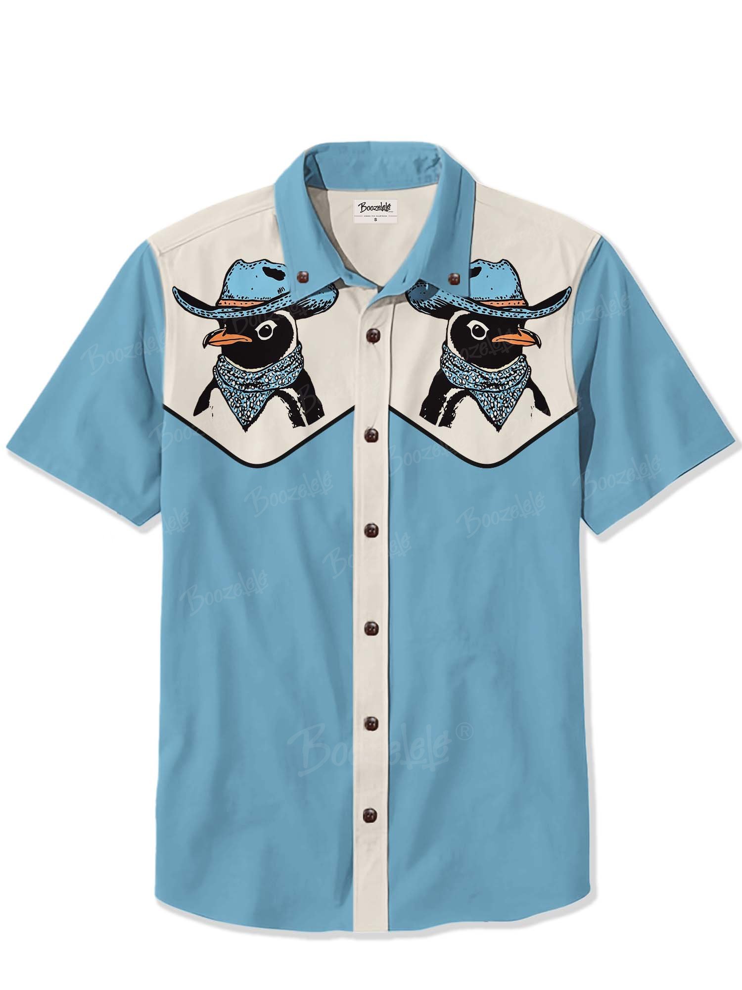 Western Penguin Cowboy - 100% Cotton Shirt