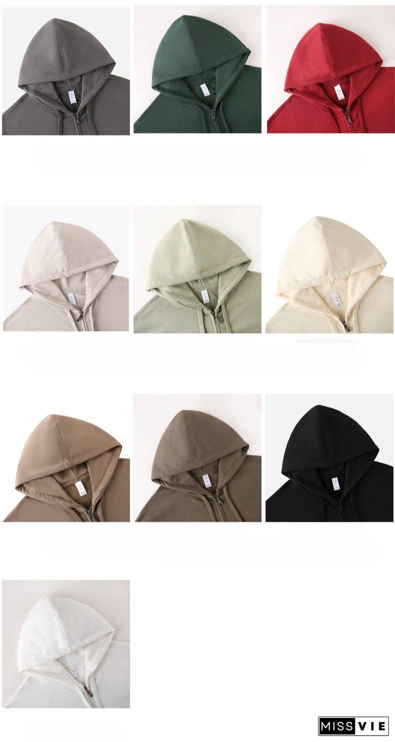 Ladies Zip Open Hoodie Long Sleeves Sweatshirt J400K